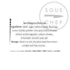 San Pellegrino Chino Can 24x 330ml Ingredients -Sous Chef Boutique MC0138 SanPellegrinoChinoCan330mlx6 BoP 1