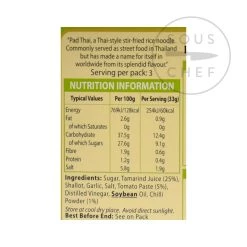 Mae Sri Ingredients Pad Thai Stir Fry Sauce 100g 7 Mae Sri Ingredients Pad Thai Stir Fry Sauce 100g -Sous Chef Boutique MI0037 PadThaiStirFrySauce 1