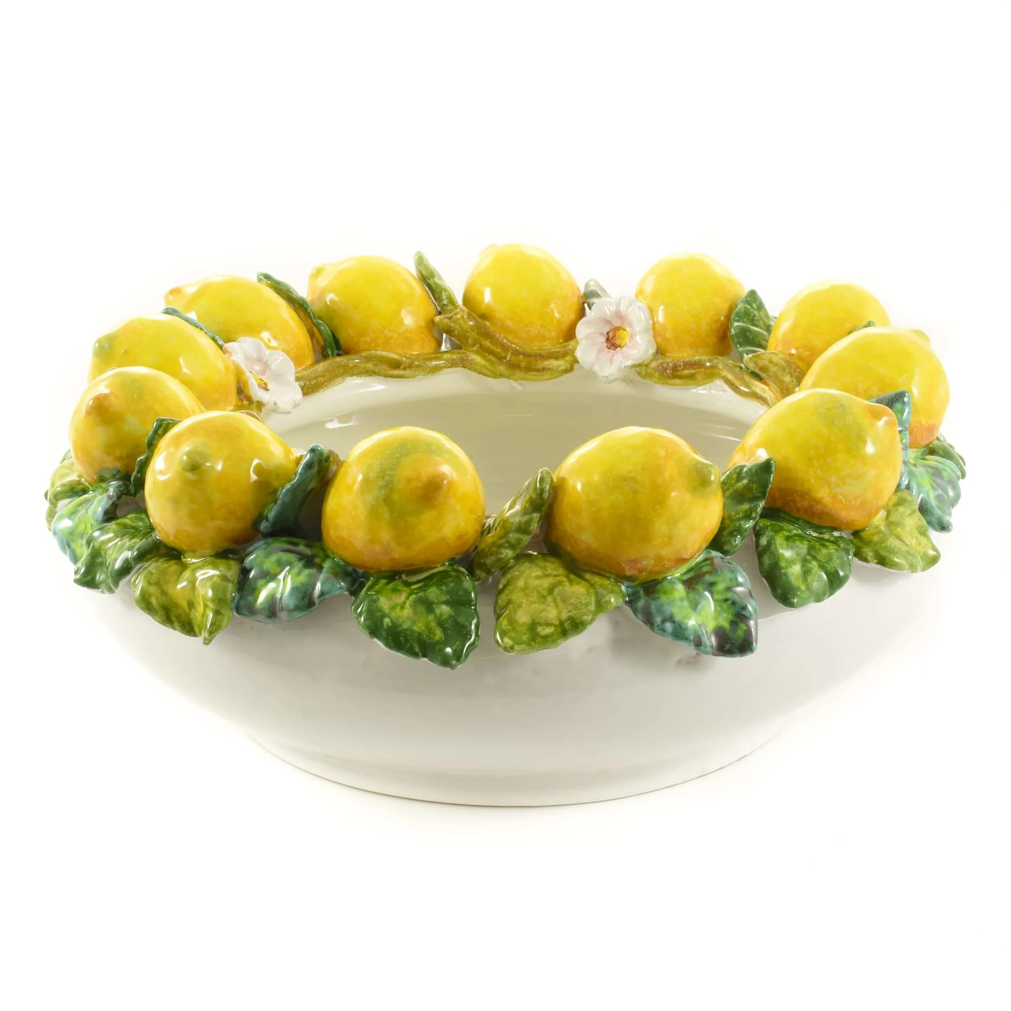 Ceramiche Toscane Céramique Toscane à La Main Toscane Lemon Bowl 35cm Vaisselle 3 Ceramiche Toscane Céramique Toscane à La Main Toscane Lemon Bowl 35cm Vaisselle