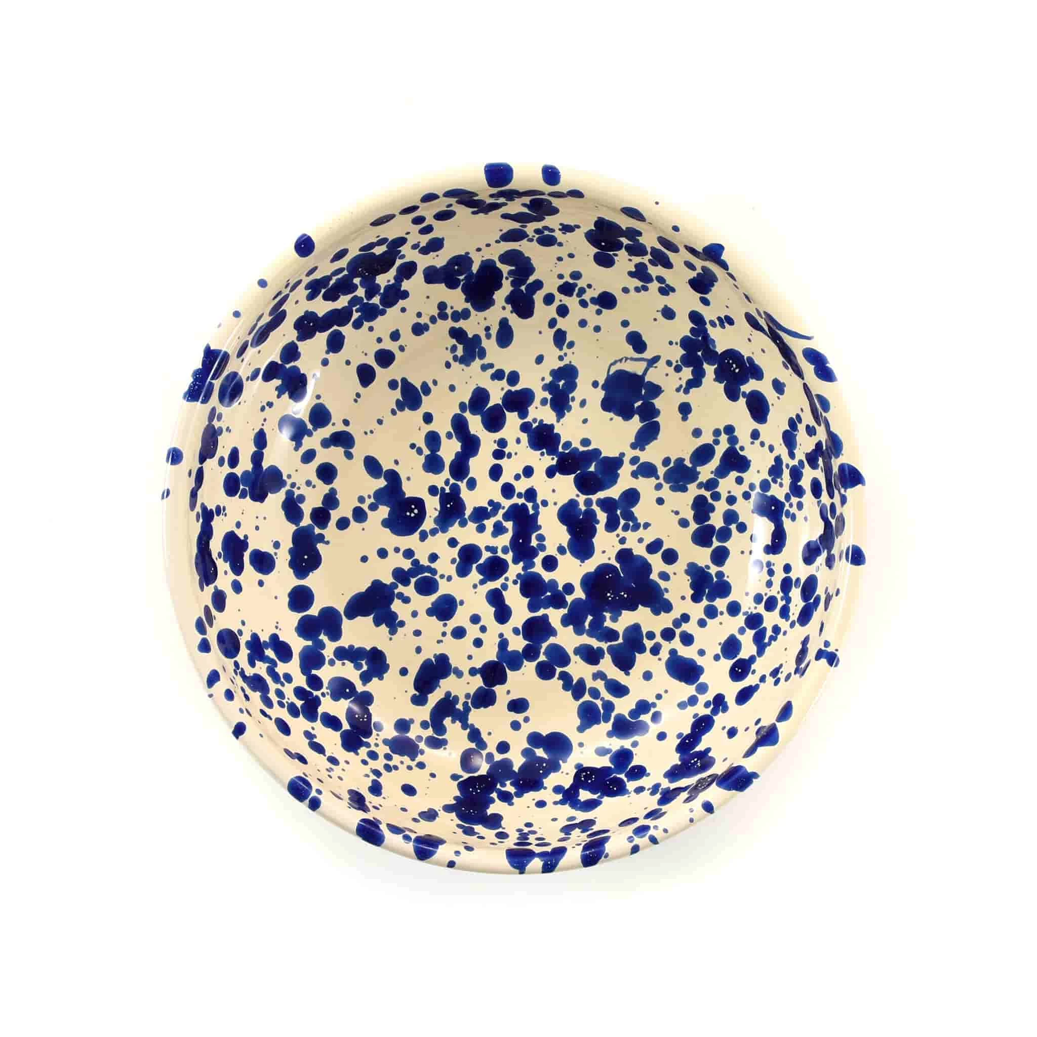 Puglia Handmade Puglia Pouilles à La Main Blue Splatter Bowl 19cm 4 Puglia Handmade Puglia Pouilles à La Main Blue Splatter Bowl 19cm – Image 2