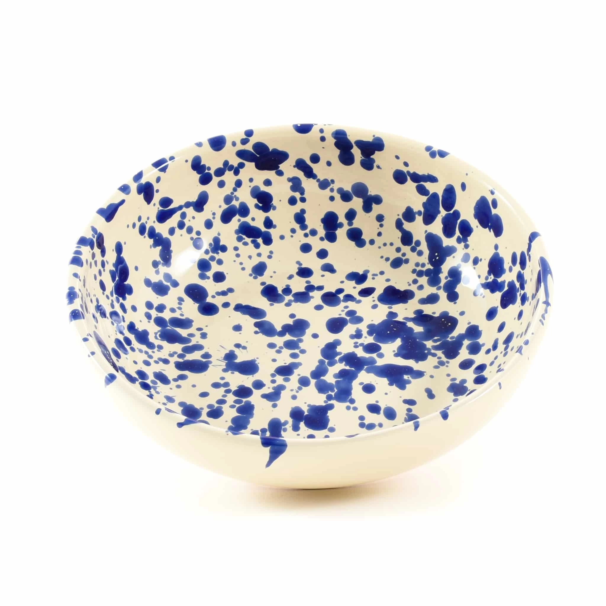 Puglia Handmade Puglia Pouilles à La Main Blue Splatter Bowl 19cm 5 Puglia Handmade Puglia Pouilles à La Main Blue Splatter Bowl 19cm – Image 3