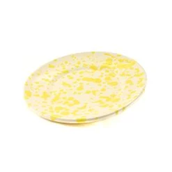 Puglia Handmade Pouilles Pouilles Faites à La Main Pouilles Jaune Plaque Latérale D'éclaboussure 19cm -Sous Chef Boutique NC0033 PugliaYellowSplatterSidePlate19cm var2