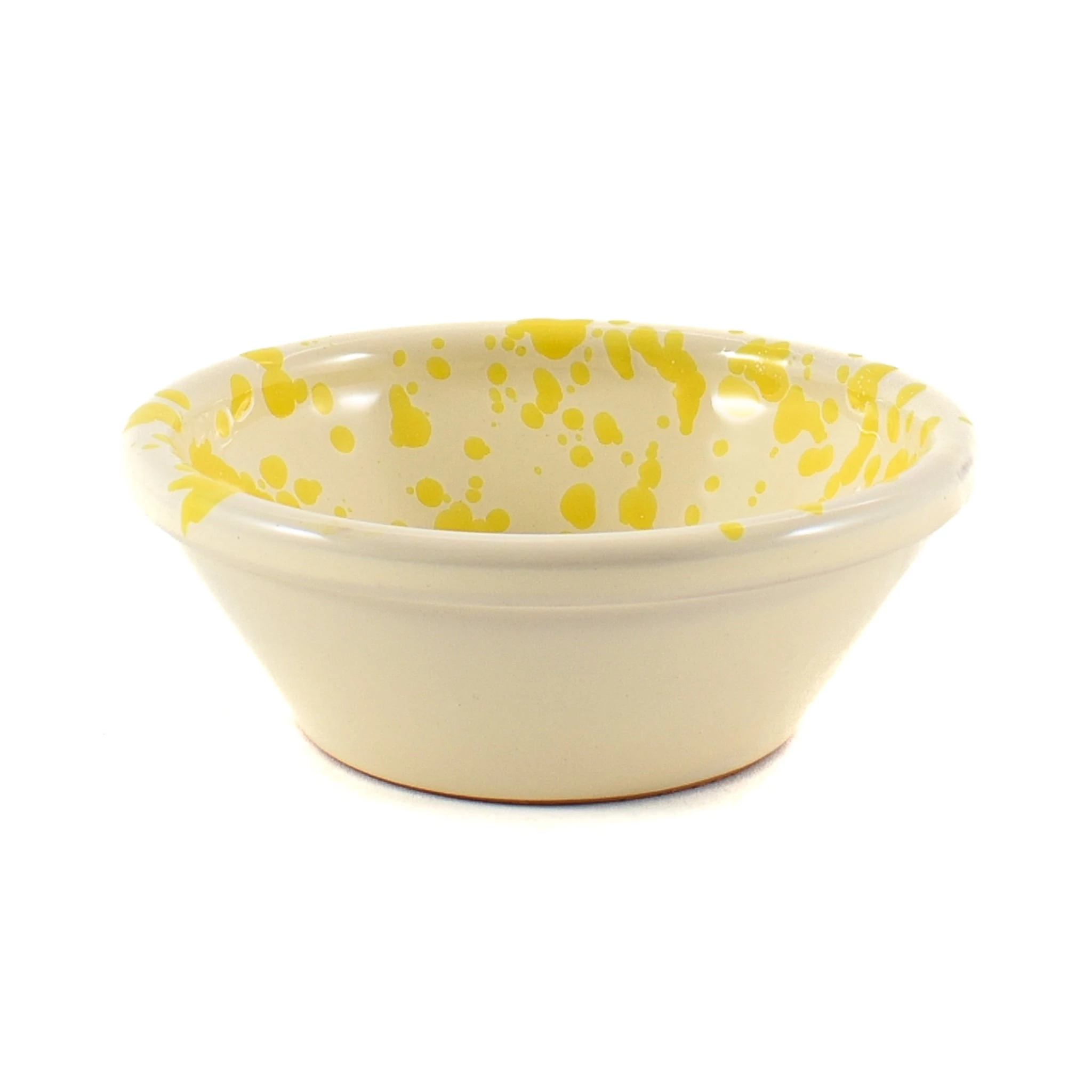 Puglia Handmade Puglia Articles De Table Faits à La Main Puglia Yellow Splatter Bowl 12cm 3 Puglia Handmade Puglia Articles De Table Faits à La Main Puglia Yellow Splatter Bowl 12cm
