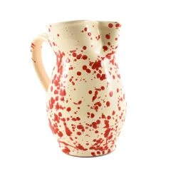 Puglia Handmade Puglia Pitcher D'éclaboussure Rouge Fait Main Puglia