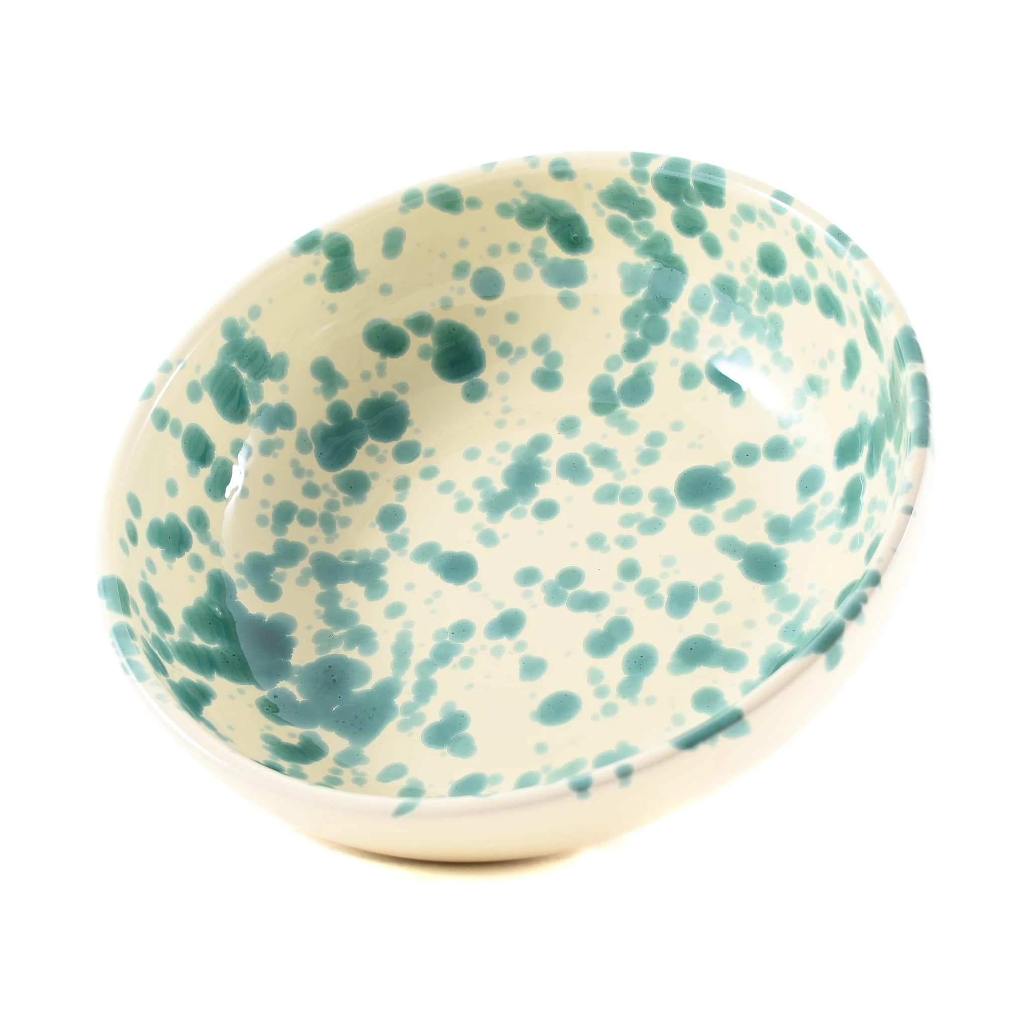 Puglia Handmade Puglia Pouilles Artisanales Aquamarine Splatter Bowl 19cm Vaisselle 4 Puglia Handmade Puglia Pouilles Artisanales Aquamarine Splatter Bowl 19cm Vaisselle – Image 2