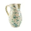 Puglia Handmade Pouilles Pouilles Artisanales Aquamarine Splatter Céramique Pitcher Vaisselle -Sous Chef Boutique NC0050 PugliaAquamarineSplatterCeramicPitcher