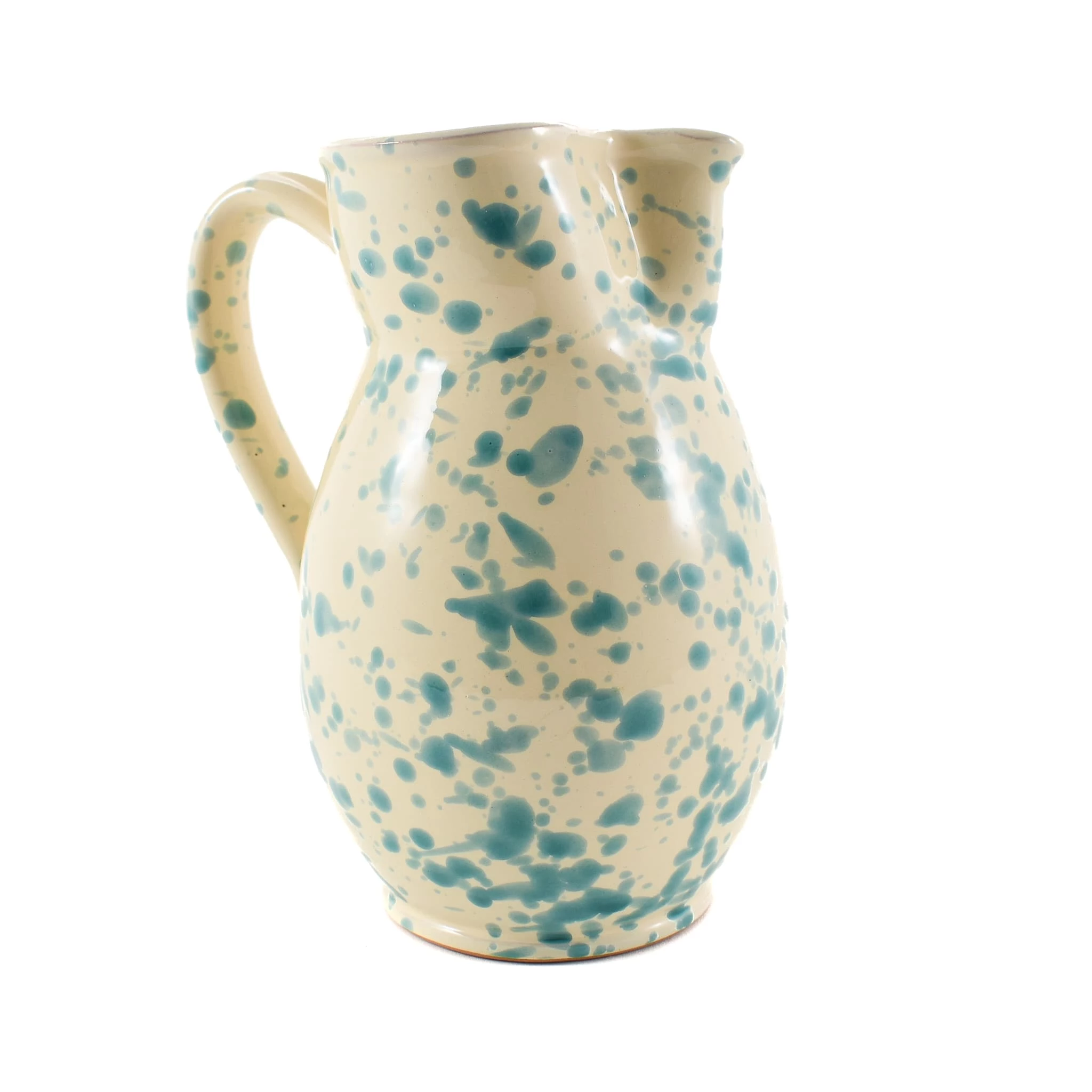 Puglia Handmade Pouilles Pouilles Artisanales Aquamarine Splatter Céramique Pitcher Vaisselle 3 Puglia Handmade Pouilles Pouilles Artisanales Aquamarine Splatter Céramique Pitcher Vaisselle