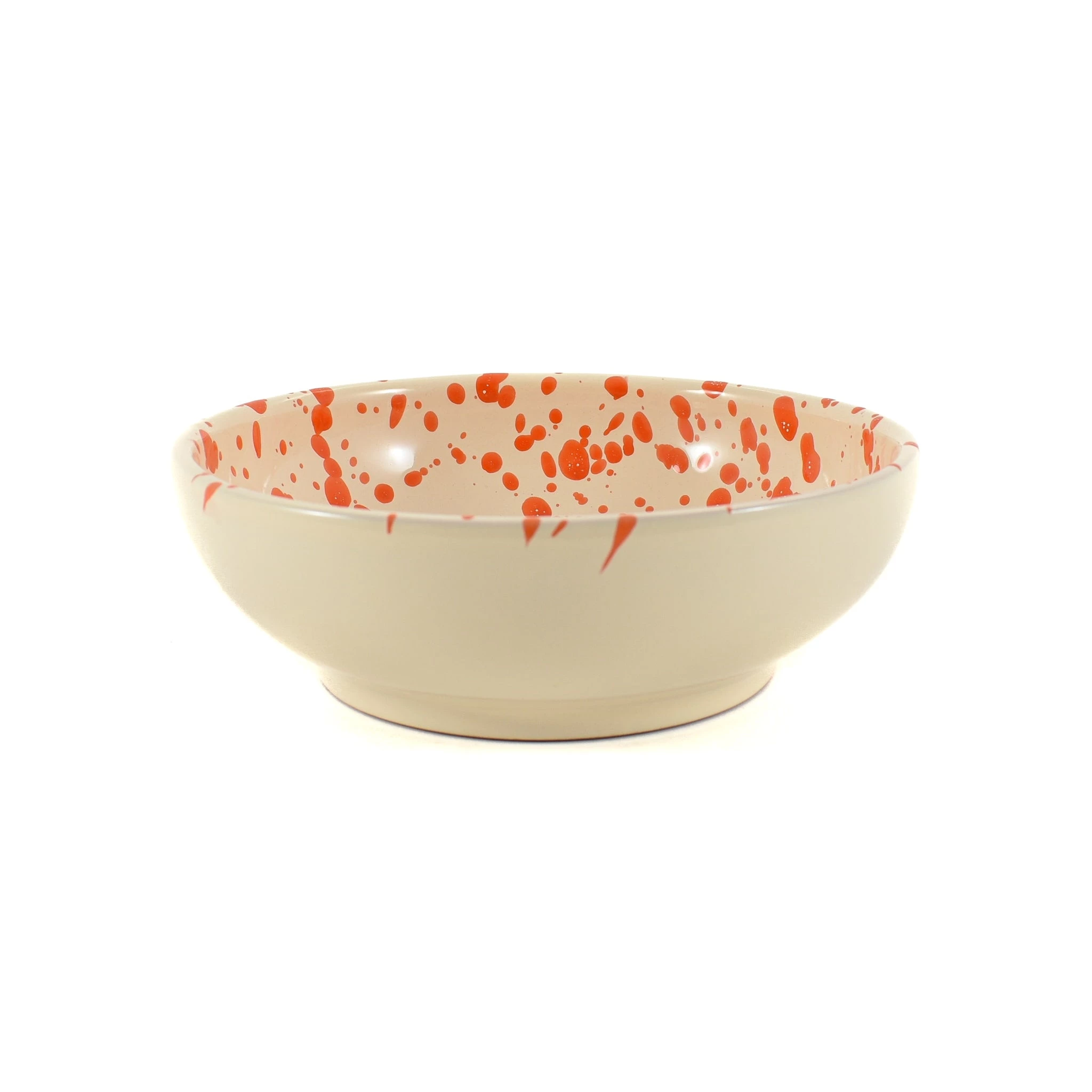 Puglia Handmade Pouilles Pouilles à La Main Pouilles Orange Splatter Bowl 19cm Vaisselle 3 Puglia Handmade Pouilles Pouilles à La Main Pouilles Orange Splatter Bowl 19cm Vaisselle