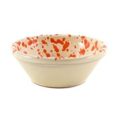 Sous Chef Boutique 13 Puglia Handmade Pouilles Pouilles à La Main Pouilles Orange Splatter Bowl 12cm Vaisselle