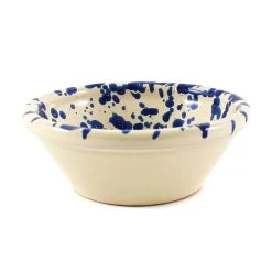 Puglia Handmade Puglia Articles De Table Faits à La Main Puglia Blue Splatter Bowl 12cm