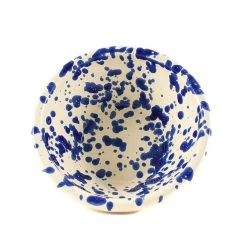 Puglia Handmade Puglia Articles De Table Faits à La Main Puglia Blue Splatter Bowl 12cm -Sous Chef Boutique NC0060 PugliaBlueSplatterBowl12cm var2