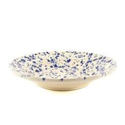 Puglia Handmade Puglia Articles De Table Faits à La Main Puglia Blue Splatter Pasta Bowl 29cm