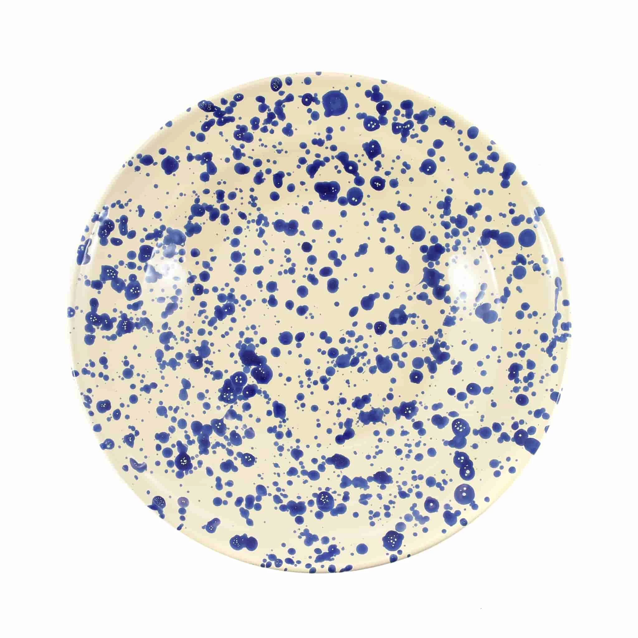 Puglia Handmade Puglia Articles De Table Faits à La Main Puglia Blue Splatter Pasta Bowl 29cm 5 Puglia Handmade Puglia Articles De Table Faits à La Main Puglia Blue Splatter Pasta Bowl 29cm – Image 3