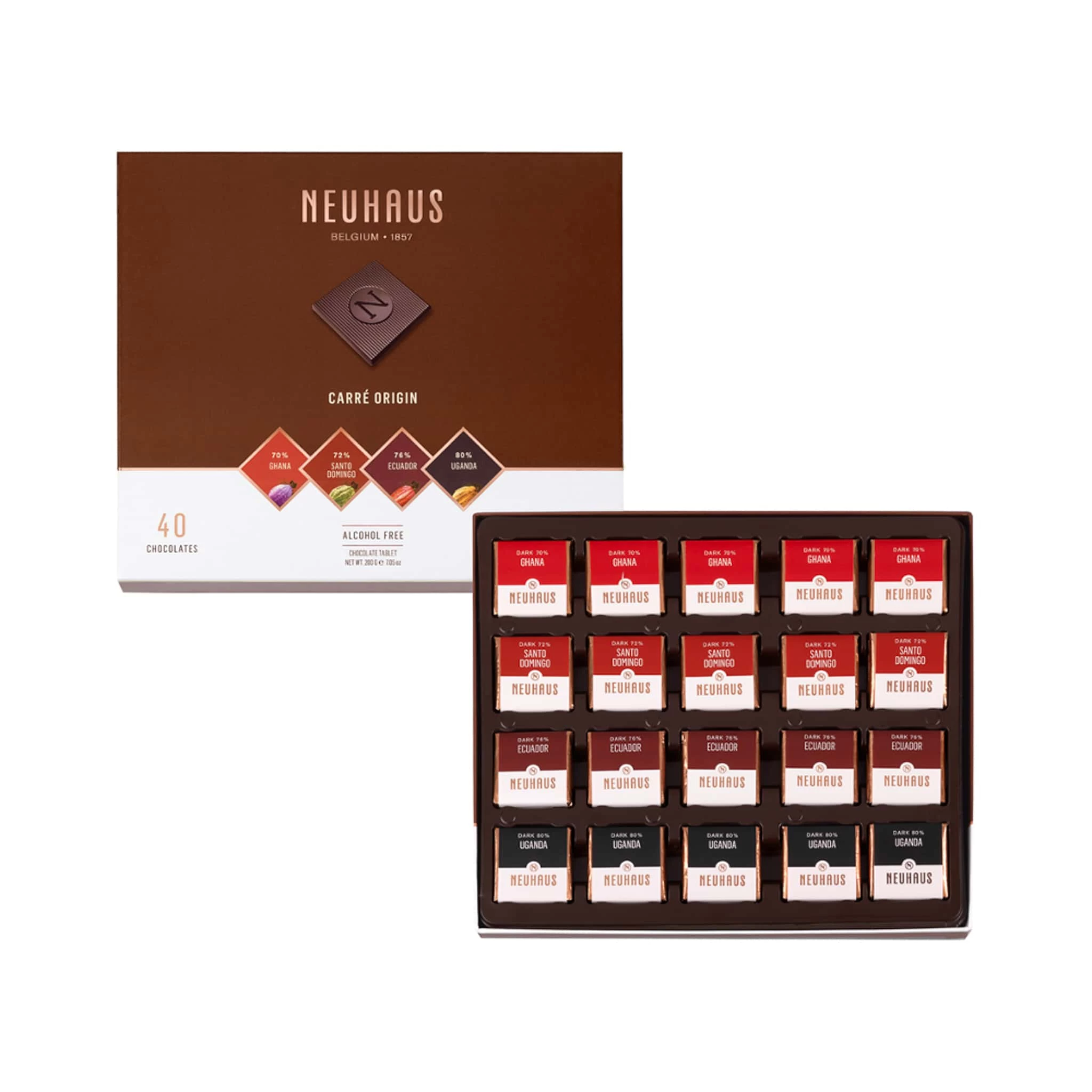 Ingredients Neuhaus "Carré Origin" Dark Chocolate (Vegan) 200g 4 Ingredients Neuhaus "Carré Origin" Dark Chocolate (Vegan) 200g – Image 2