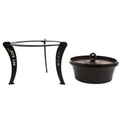 Netherton Foundry Four Hollandais Avec Couvercle De Charbon Chaud Et Stand