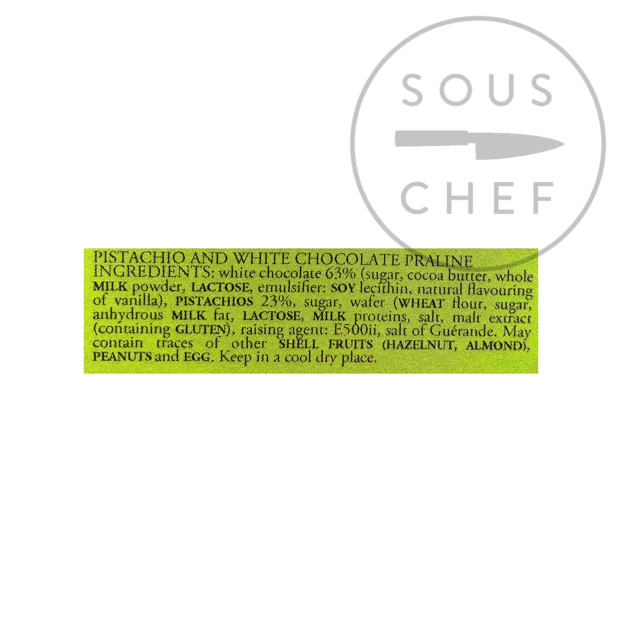 Ingredients Pariani Pistachio And White Chocolate Pralines 4 Ingredients Pariani Pistachio And White Chocolate Pralines – Image 2
