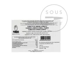Pariani Citron Confit Dans Les Petits Cubes 1kg -Sous Chef Boutique PA0169 ParianiCandiedLemonInSmallCubes1kg BoP