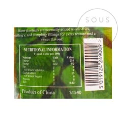 Ingredients Golden Swan Whole Water Chestnuts 227g -Sous Chef Boutique SI0021 Golden Swan Whole Water Chestnuts 4