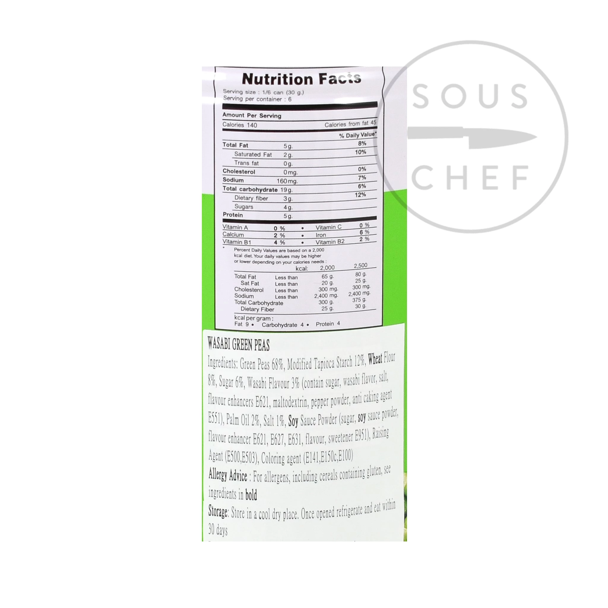 Koh Kae Ingredients Wasabi Green Peas 180g 4 Koh Kae Ingredients Wasabi Green Peas 180g – Image 2