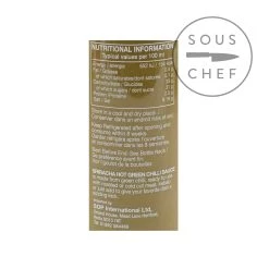 Flying Goose Green Sriracha 455ml 9 Flying Goose Green Sriracha 455ml -Sous Chef Boutique SI0082 FlyingGooseSrirachaGreen455ml nutrition