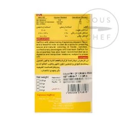 Anjoman Safran Ingrédients Espagnols -Sous Chef Boutique SK0020C Saffron 1.3g 1