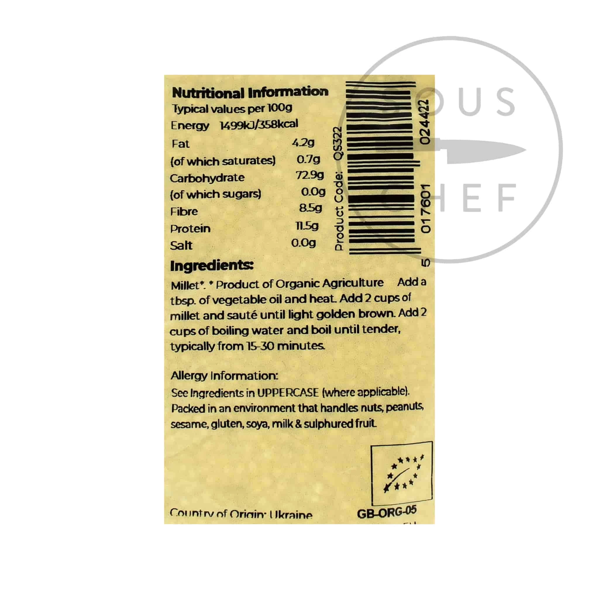 Suma African Ingredients Bio Millet 500g 4 Suma African Ingredients Bio Millet 500g – Image 2