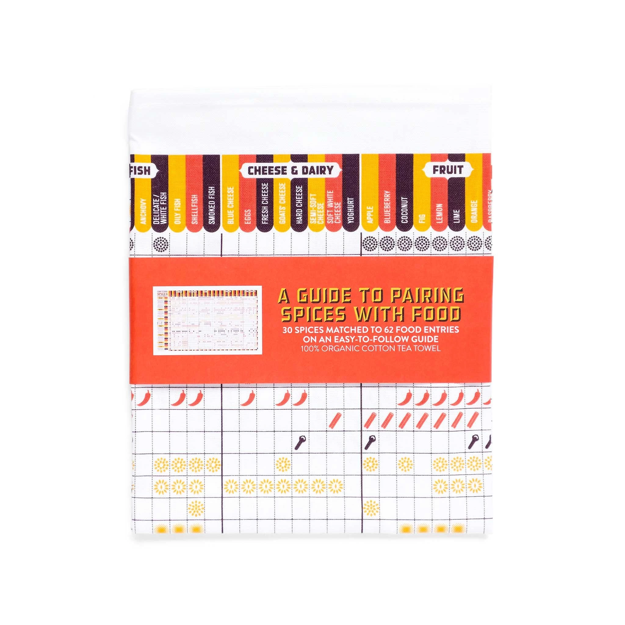 Linge De Cuisine Stuart Gardiner Spice & Guide D'appariement Des Aliments Torchon 4 Linge De Cuisine Stuart Gardiner Spice & Guide D'appariement Des Aliments Torchon – Image 2