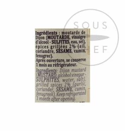 Terre Exotique Mustard With Roasted Spices 100g -Sous Chef Boutique TE1105 TerreExotiqueMustardWithRoastedSpices100g nutrition