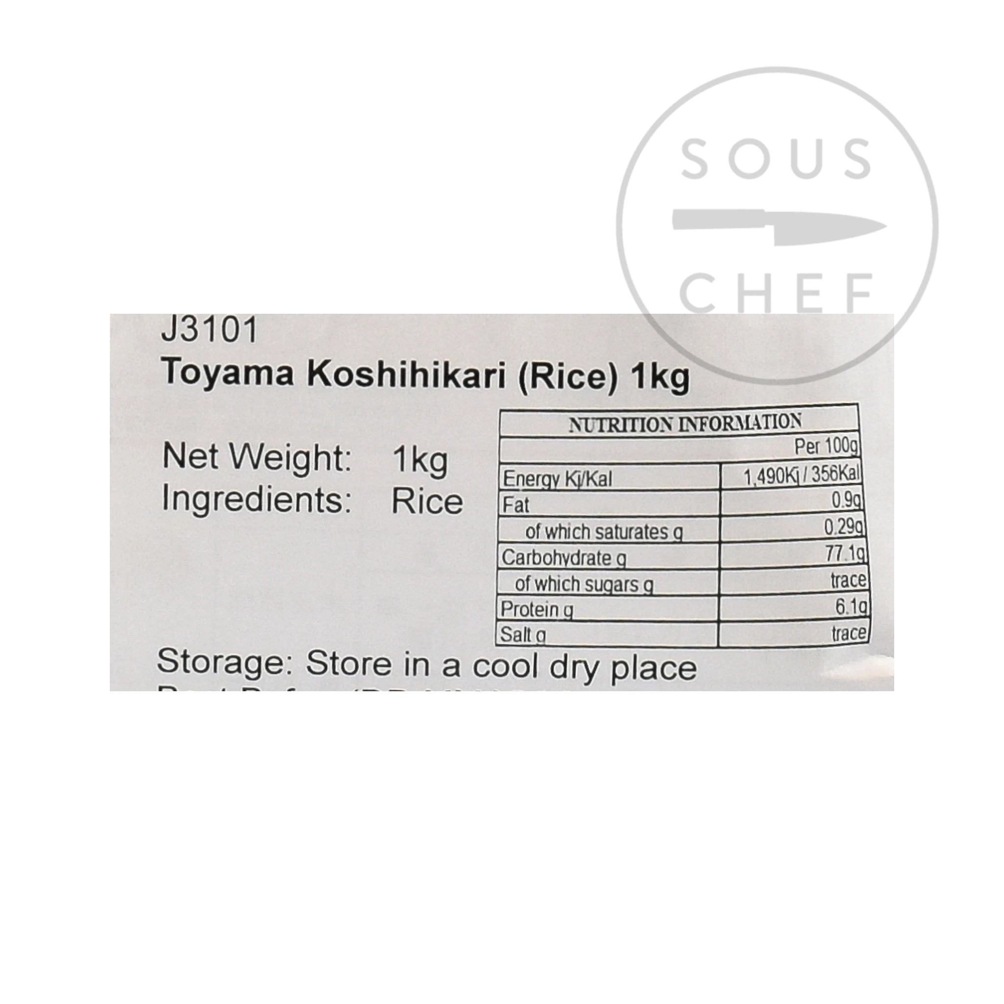 Ingredients Toyama Koshihikari Japanese Grown Rice 1kg 4 Ingredients Toyama Koshihikari Japanese Grown Rice 1kg – Image 2