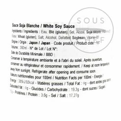 Ingredients Yamashin White Soy Sauce 360ml 7 Ingredients Yamashin White Soy Sauce 360ml -Sous Chef Boutique UI0070 YamashinWhiteSoySauce360ml BoP
