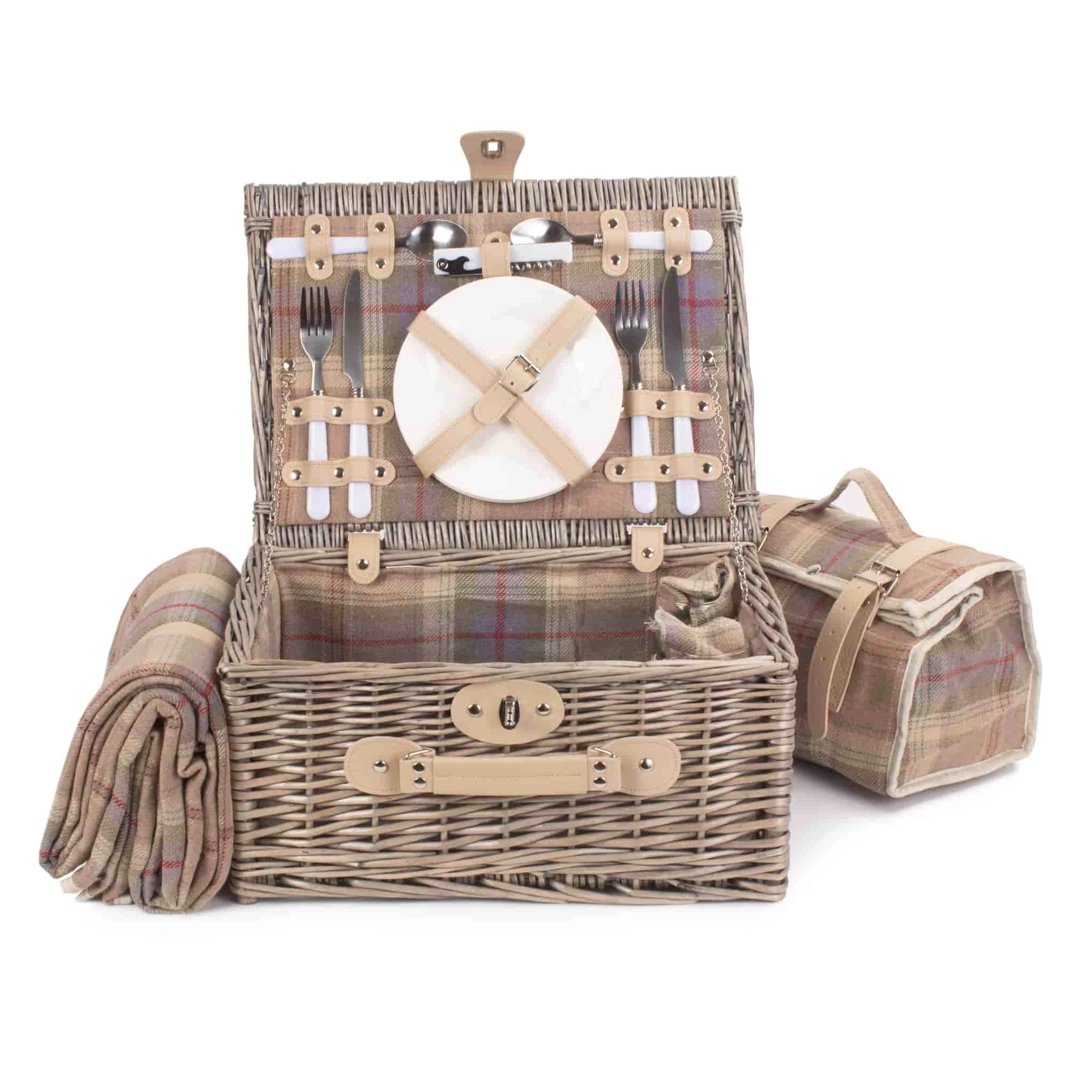 Willow Direct Hamper De Pique-nique En Tartan Direct Willow Pour 2 Lavandes 5 Willow Direct Hamper De Pique-nique En Tartan Direct Willow Pour 2 Lavandes – Image 3