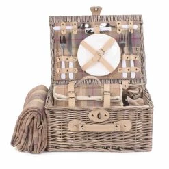 Willow Direct Hamper De Pique-nique En Tartan Direct Willow Pour 2 Lavandes 11 Willow Direct Hamper De Pique-nique En Tartan Direct Willow Pour 2 Lavandes -Sous Chef Boutique WD0003 TartanPicnicHamperfor2Lavender 4