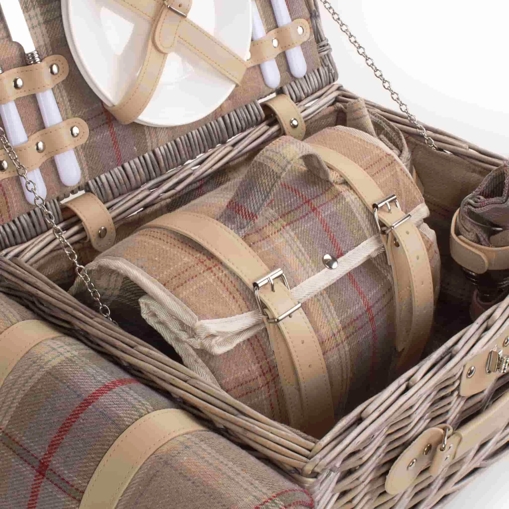 Willow Direct Hamper De Pique-nique En Tartan Direct Willow Pour 2 Lavandes 8 Willow Direct Hamper De Pique-nique En Tartan Direct Willow Pour 2 Lavandes – Image 6
