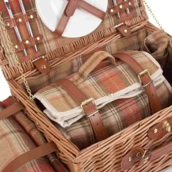 Willow Direct Tablier De Pique-nique En Tartan Direct De Saule Pour 2 Rouges D'automne -Sous Chef Boutique WD0005 TartanPicnicHamperfor2AutumnRed 5
