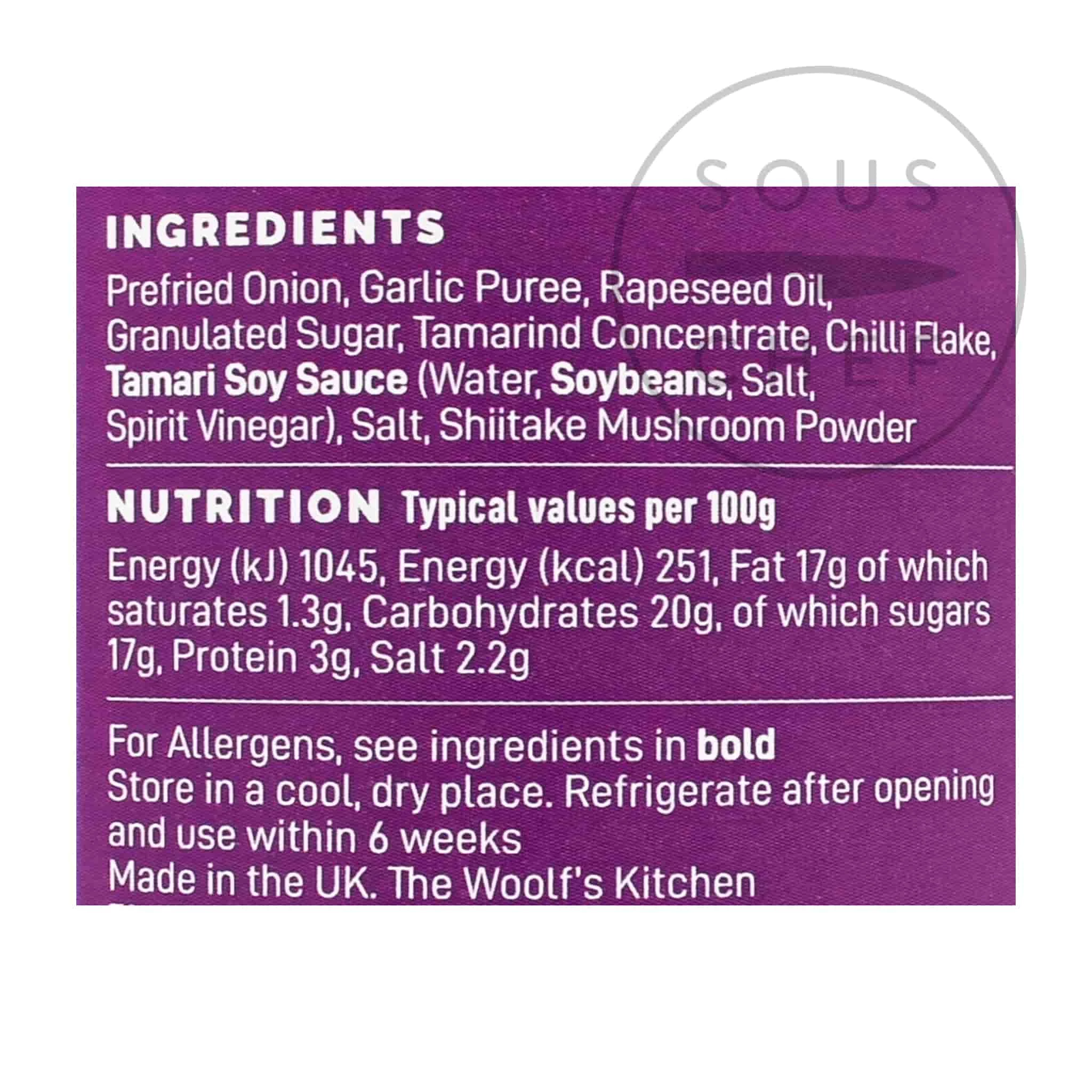 Ingredients The Woolf's Kitchen Nam Prik Pow! 190ml 4 Ingredients The Woolf's Kitchen Nam Prik Pow! 190ml – Image 2