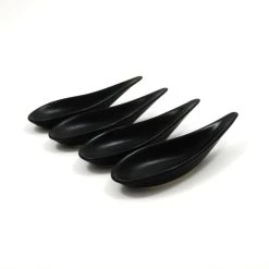 Kiji Stoneware & Ceramics Kiji Stoneware & Céramique Vaisselle Porcelaine Blanche Courbée Canape Spoon X 12 7 Kiji Stoneware & Ceramics Kiji Stoneware & Céramique Vaisselle Porcelaine Blanche Courbée Canape Spoon X 12 -Sous Chef Boutique black canape spoons 1