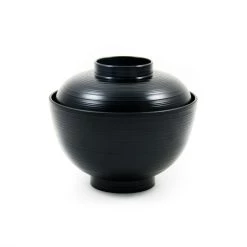 Kiji Stoneware & Ceramics Kiji Stoneware & Ceramics Tableware Black Miso Soup Bowl