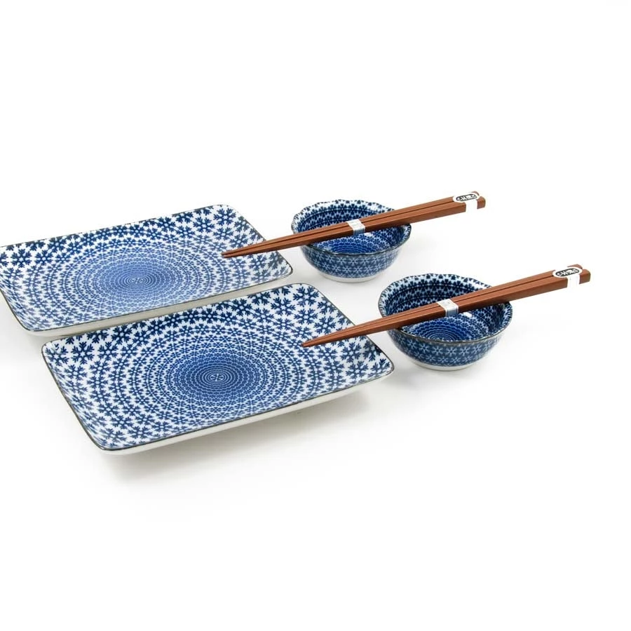 Kiji Stoneware & Ceramics Kiji Stoneware & Ceramics Blue Star Serving Set Tableware 4 Kiji Stoneware & Ceramics Kiji Stoneware & Ceramics Blue Star Serving Set Tableware – Image 2