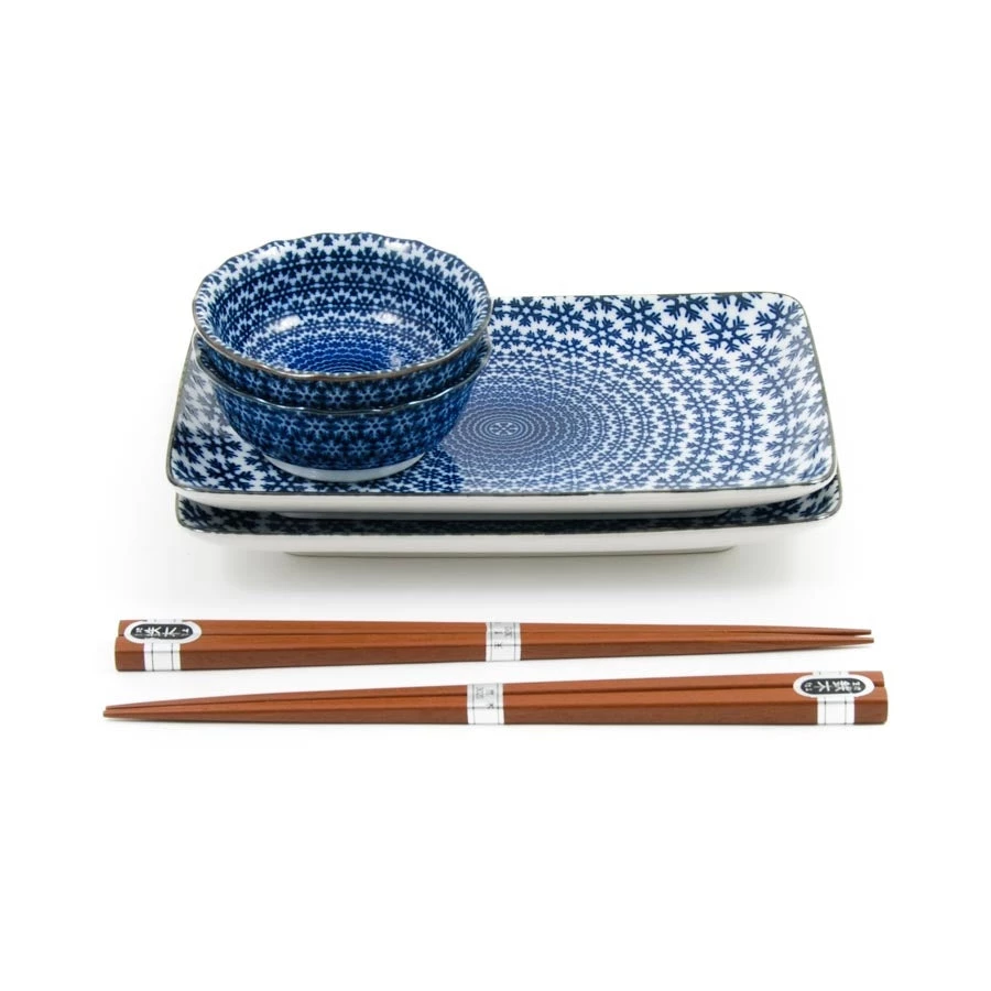 Kiji Stoneware & Ceramics Kiji Stoneware & Ceramics Blue Star Serving Set Tableware 5 Kiji Stoneware & Ceramics Kiji Stoneware & Ceramics Blue Star Serving Set Tableware – Image 3