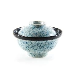 Kiji Stoneware & Ceramics Kiji Stoneware & Céramique Blue Wave Covered Bowl -Sous Chef Boutique blue wave covered bowl