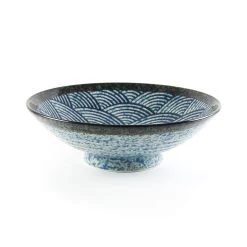 Kiji Stoneware & Ceramics Kiji Stoneware & Céramique Blue Wave Large Shallow Bowl
