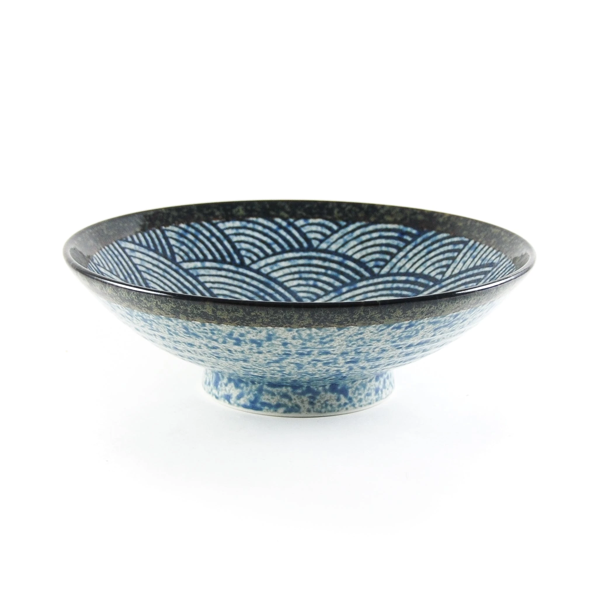Kiji Stoneware & Ceramics Kiji Stoneware & Céramique Blue Wave Large Shallow Bowl 3 Kiji Stoneware & Ceramics Kiji Stoneware & Céramique Blue Wave Large Shallow Bowl