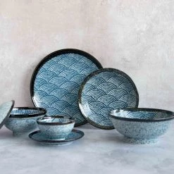 Kiji Stoneware & Ceramics Kiji Stoneware & Céramique Blue Wave Large Shallow Bowl 9 Kiji Stoneware & Ceramics Kiji Stoneware & Céramique Blue Wave Large Shallow Bowl -Sous Chef Boutique blue wave tableware side ea9a72ec 7a11 4a62 8f1c 1a8ac3f57270