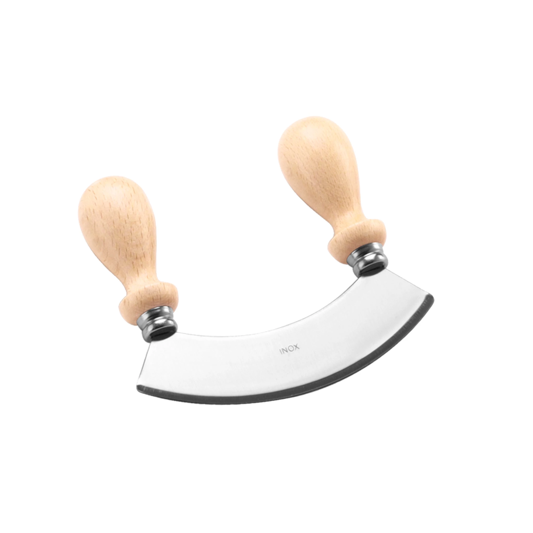 Eppicotispai Cuisinière En Acier Inoxydable Mezzaluna 6 Pouces Chopper/Mincer Avec Poignée En Bois 3 Eppicotispai Cuisinière En Acier Inoxydable Mezzaluna 6 Pouces Chopper/Mincer Avec Poignée En Bois