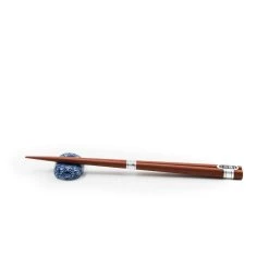 Kiji Stoneware & Ceramics Kiji Stoneware & Céramique Japanese Chopstick & Set De Repos - Bleu -Sous Chef Boutique chopsticks with rest set blue side