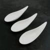 Kiji Stoneware & Ceramics Kiji Stoneware & Céramique Vaisselle Porcelaine Blanche Courbée Canape Spoon X 12 -Sous Chef Boutique curved tear drop canape spoon