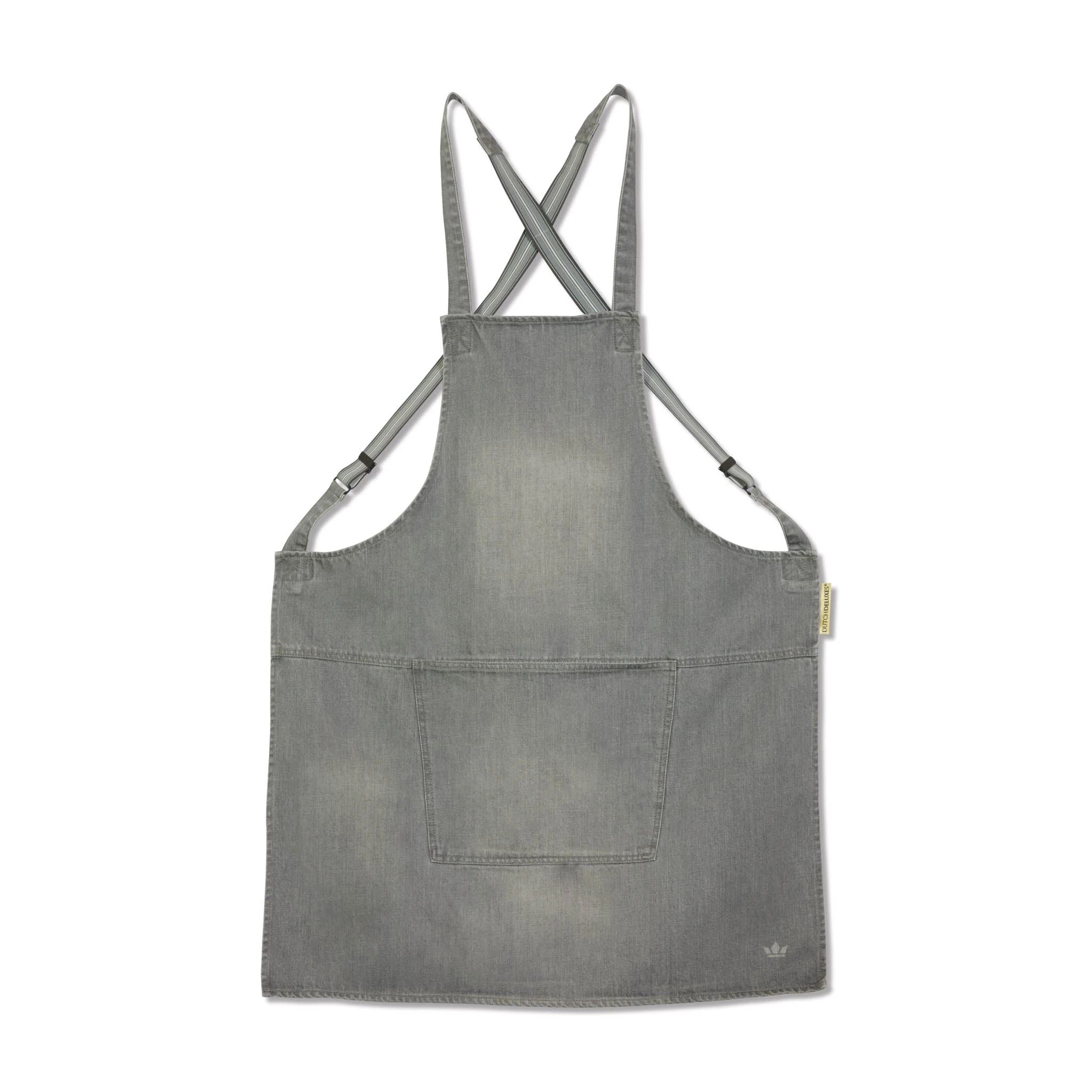 Cuisinière Dutchdeluxes Denim Tablier Suspender En Gris 3 Cuisinière Dutchdeluxes Denim Tablier Suspender En Gris