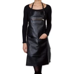 Dutchdeluxes Leather Zipper Tablier En Noir Classique 11 Dutchdeluxes Leather Zipper Tablier En Noir Classique -Sous Chef Boutique dutch deluxes leather zipper apron classic black model