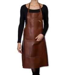 Dutchdeluxes Tablier Zippé En Cuir Dans Des Articles De Cuisine Brun Classique 12 Dutchdeluxes Tablier Zippé En Cuir Dans Des Articles De Cuisine Brun Classique -Sous Chef Boutique dutch deluxes leather zipper apron classic brown model