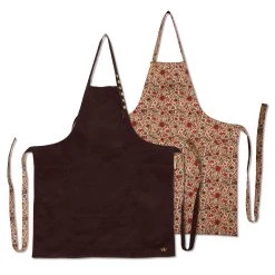 Dutchdeluxes Tablier Réversible - Cuisinière De Champ De Fleurs Pourpre &